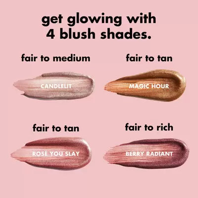 Halo Glow Blush Beauty Wand Berry Radiant x Elf
