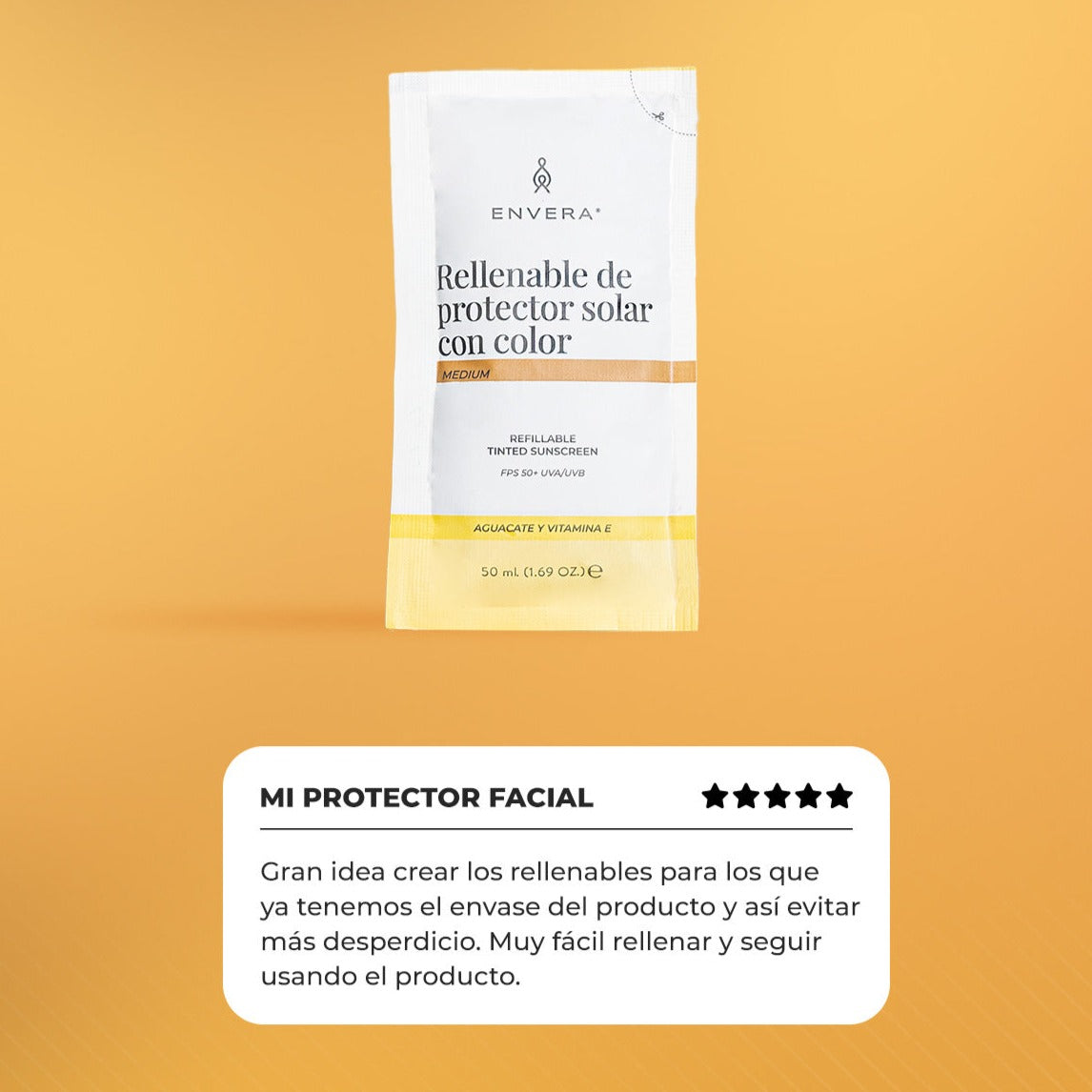 Rellenable de protector solar + primer x Envera