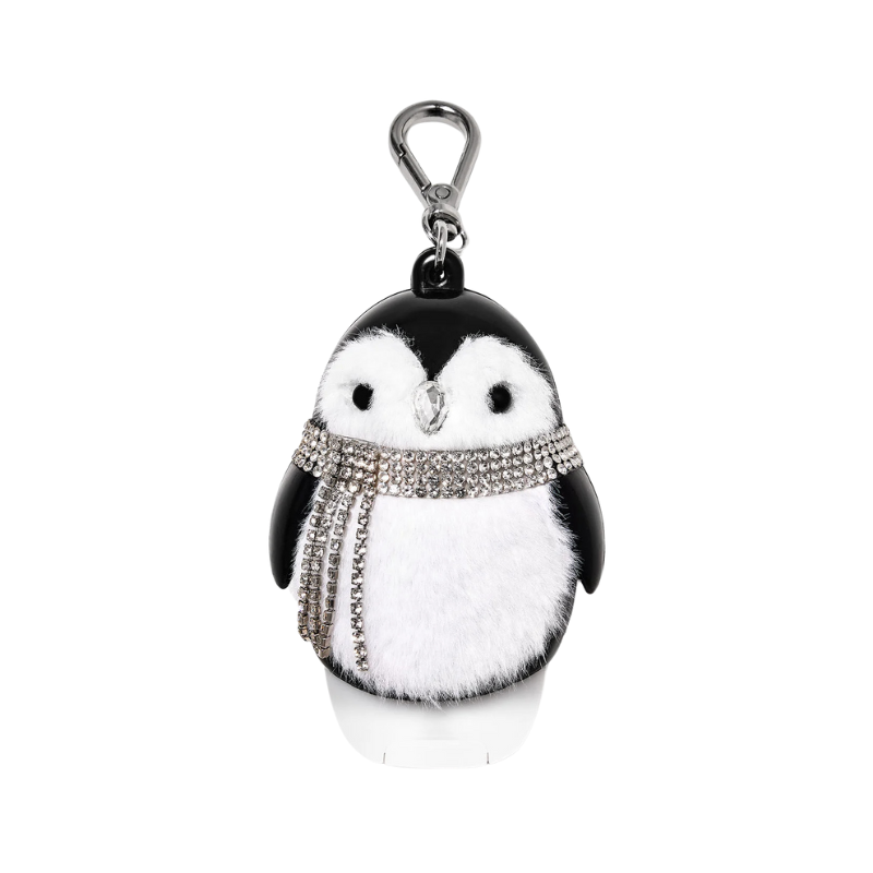 Holder para gel antibacterial Fancy Penguin with Fuzzy Belly
