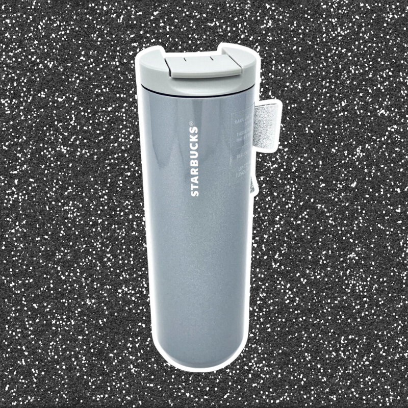 Silver Glitter Stainless Steel with Charm Tumbler x Starbucks