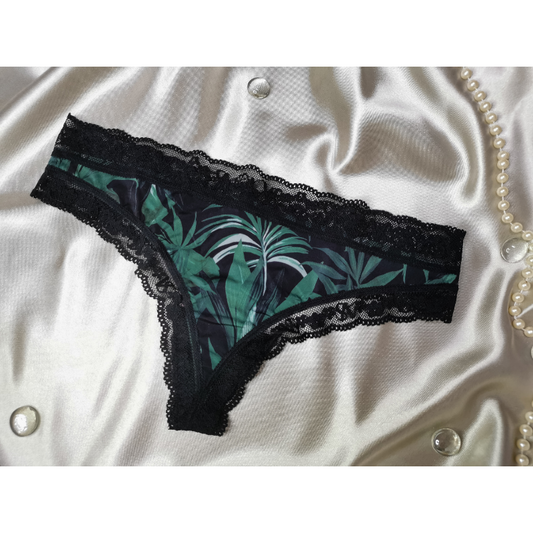 Tanga con aplicación de encaje de microfibra | Very Sexy