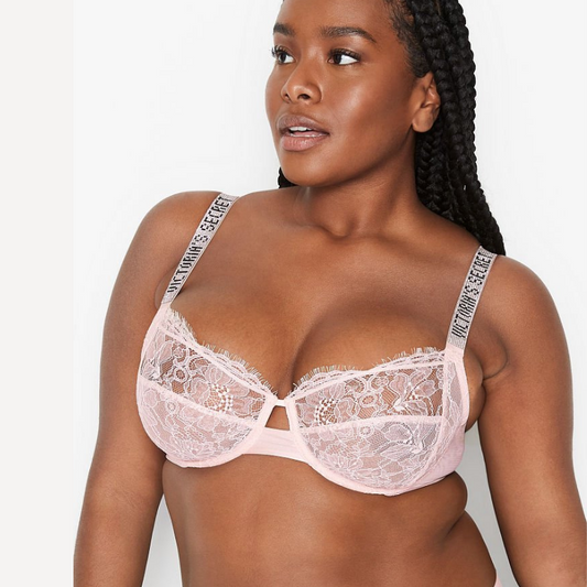 Sujetador de cobertura total, sin forro y tirantes brillantes | Very Sexy