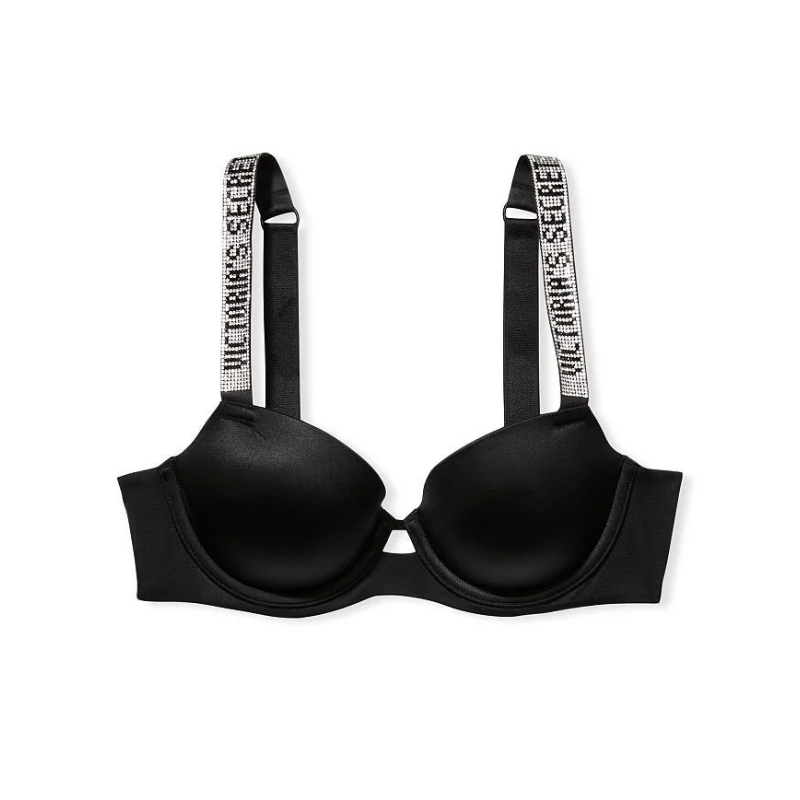 Sujetador de media copa con tirantes brillantes y forro ligero | Very Sexy