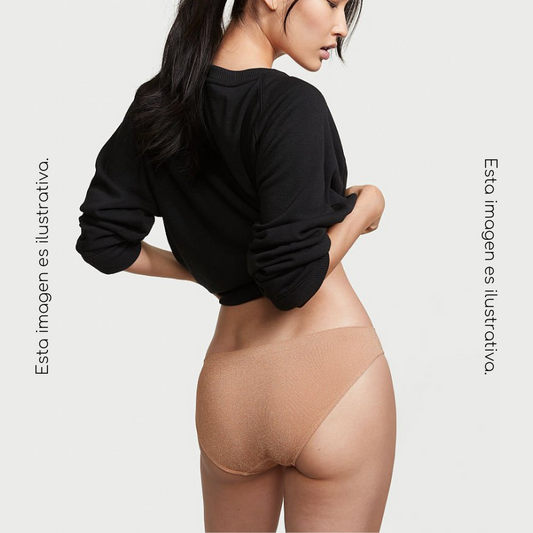 Bikini de algodón elástico de cintura alta