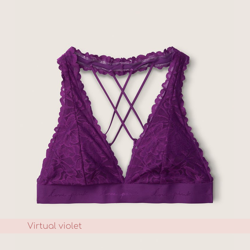 Bralette halter de encaje