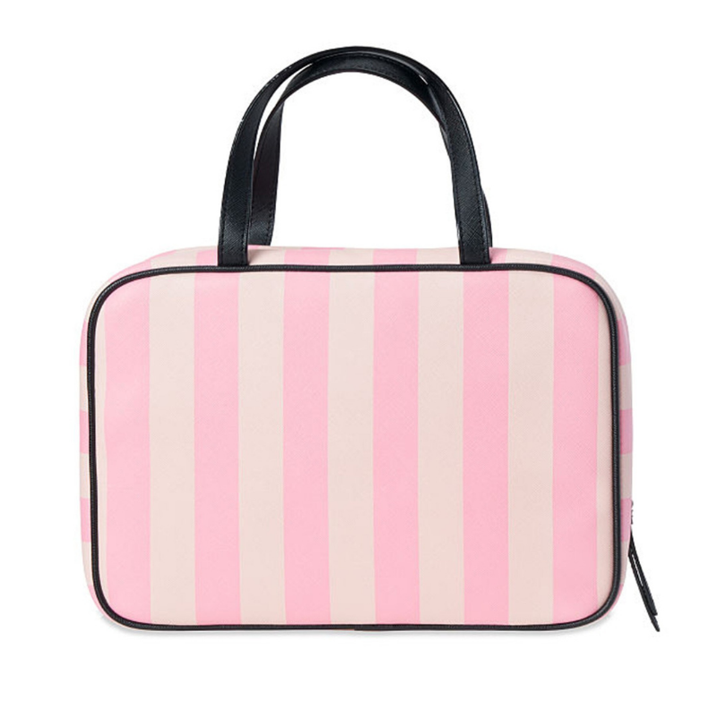 Estuche de viaje de jetsetter con rayas distintivas