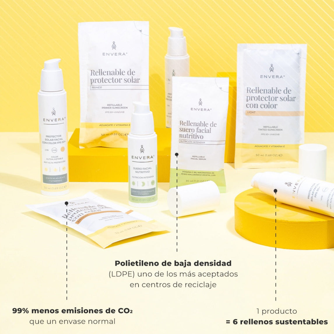 Rellenable de protector solar light x Envera
