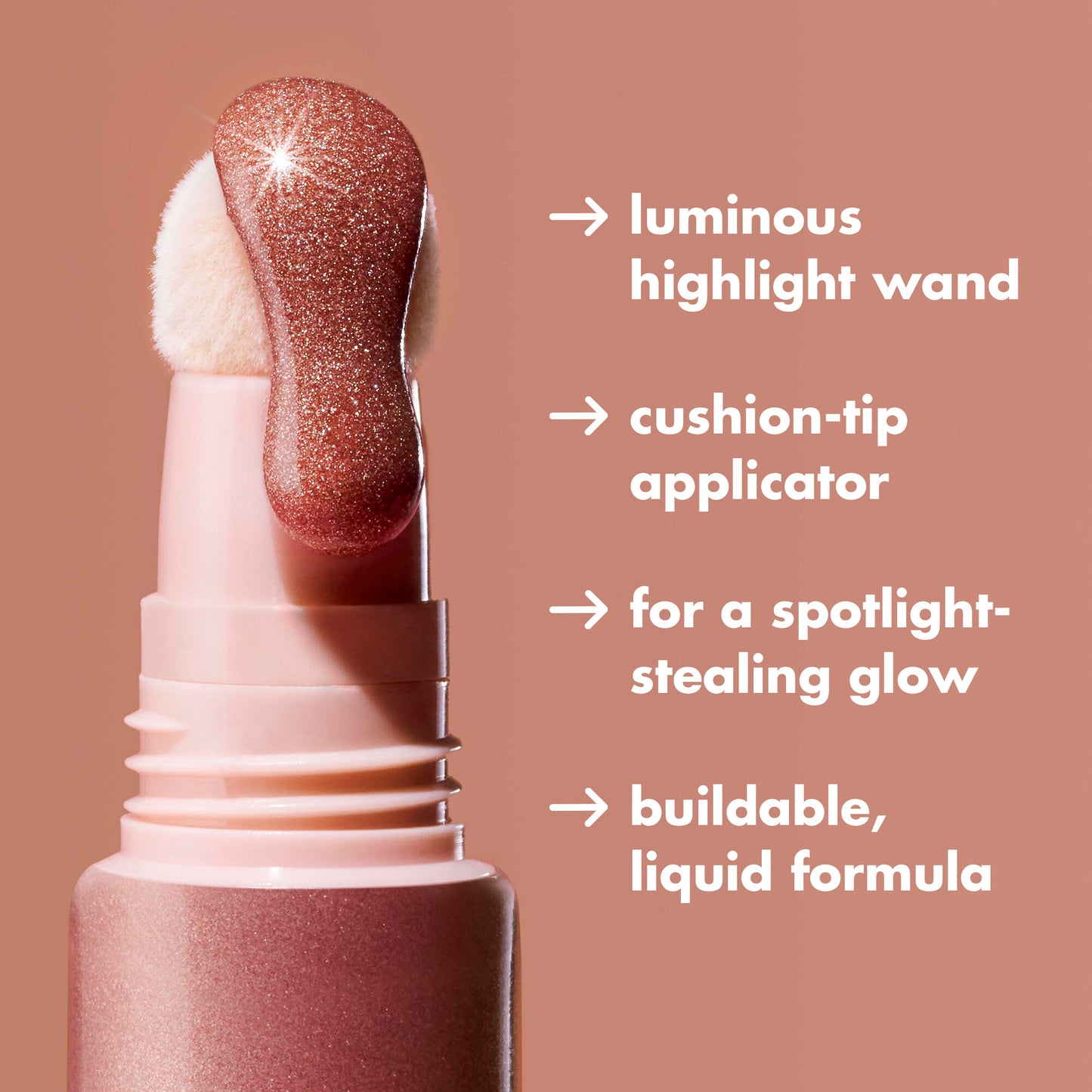 Halo Glow Highlight Beauty Wand Rose Quartz x Elf