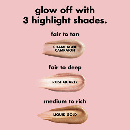 Halo Glow Highlight Beauty Wand Rose Quartz x Elf