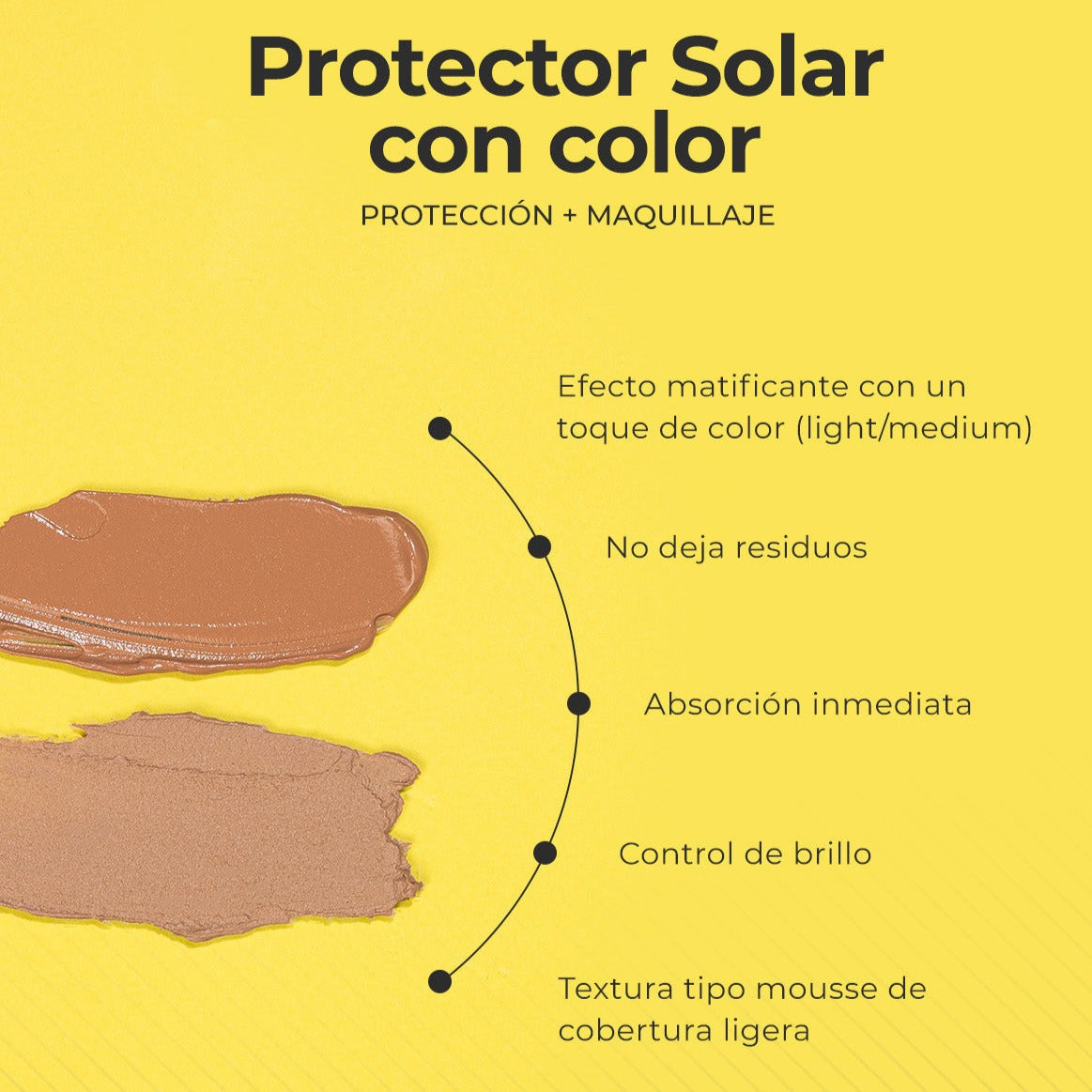 Protector solar con color medium de Envera