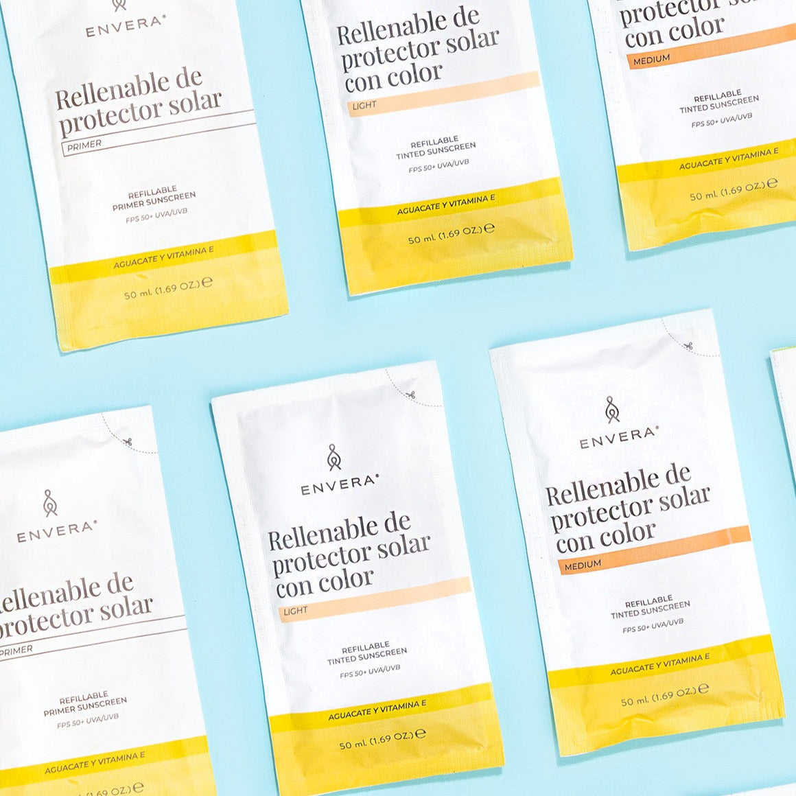 Rellenable de protector solar + primer x Envera