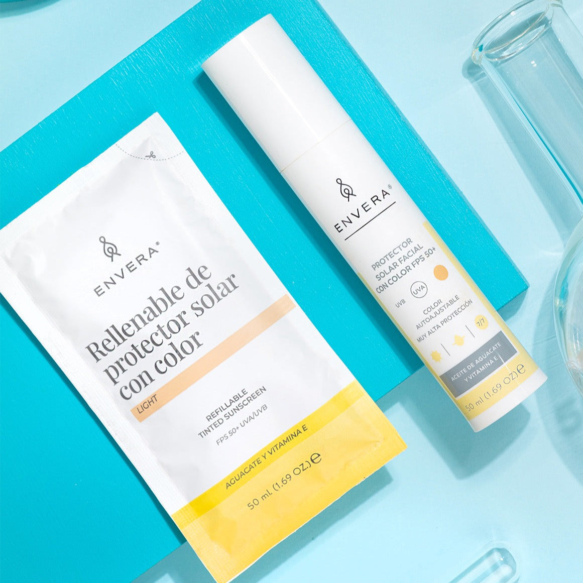 Rellenable de protector solar + primer x Envera