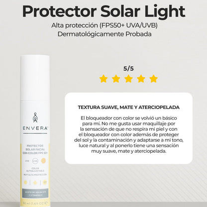 Protector solar con color light x Envera