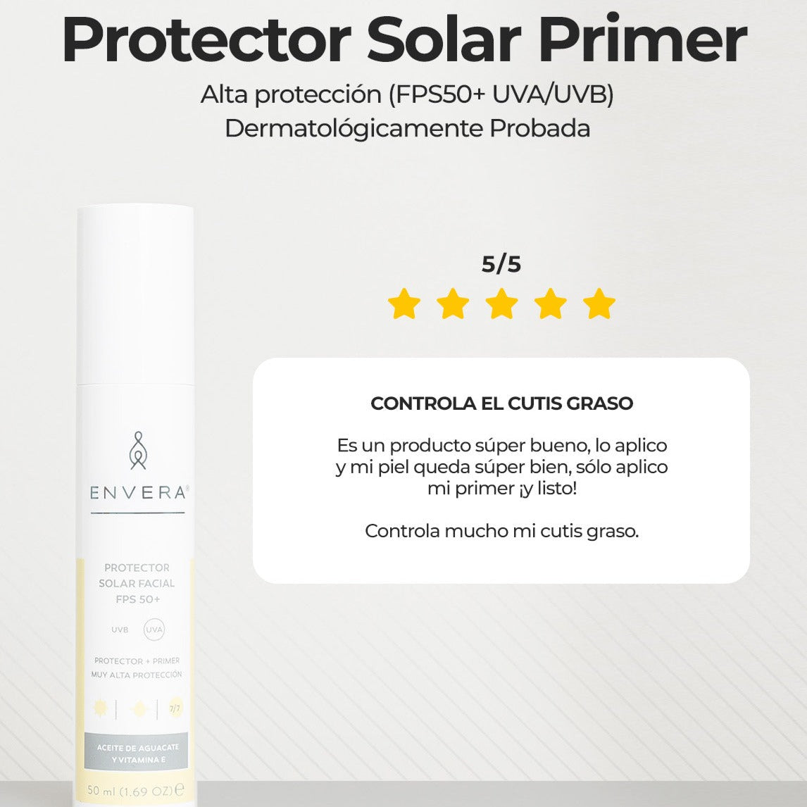 Protector solar + primer de Envera