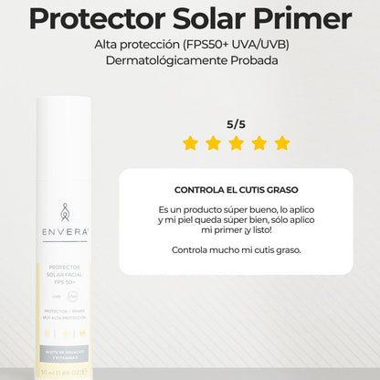 Protector solar + primer de Envera