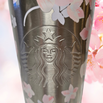 Cherry blossom stainless steal tumbler x Starbucks