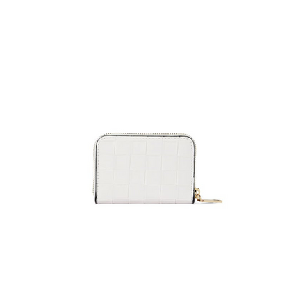 The Victoria Small Wallet White Woven