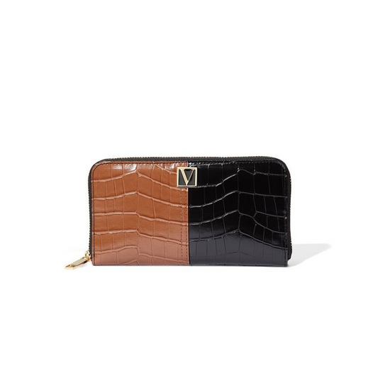 The Victoria Wallet Croc Colorblock