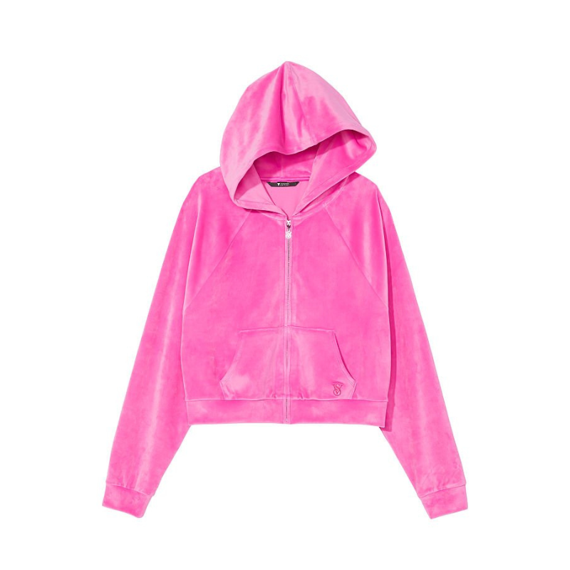 Velour Full-Zip Hoodie / Sudadera de terciopelo