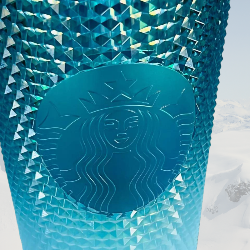 Glacier blue ombré "Elsa" Studded x Starbucks