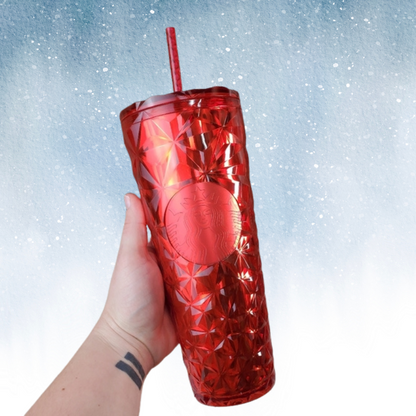 Poinsettia Red Prism Tumbler x Starbucks