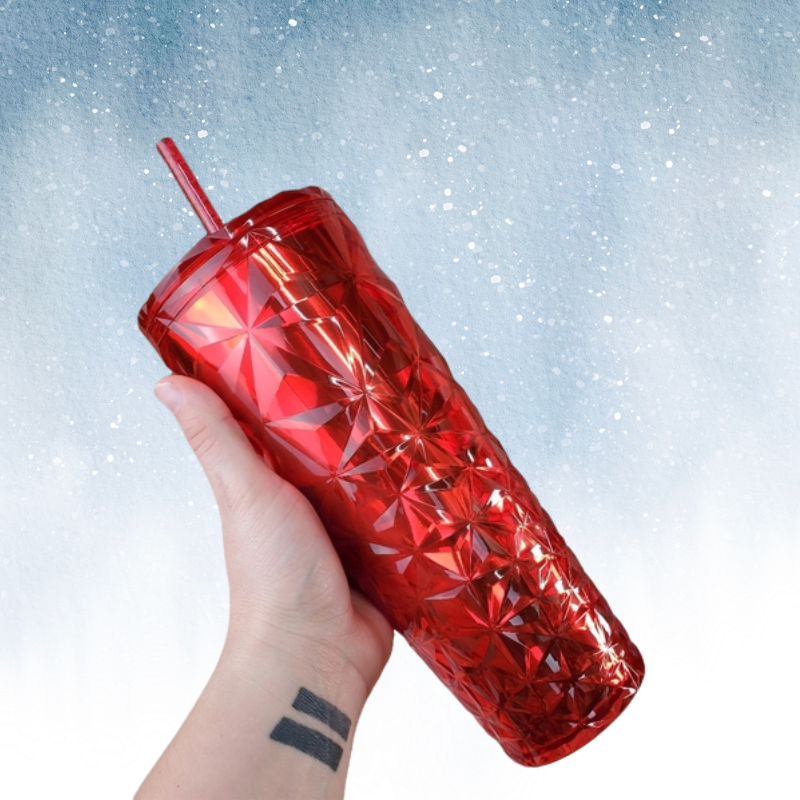 Poinsettia Red Prism Tumbler x Starbucks