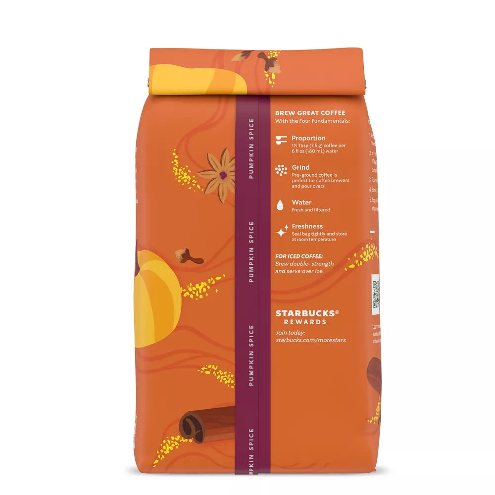 Pumpkin Spice Light Roast Ground Coffe | Starbucks