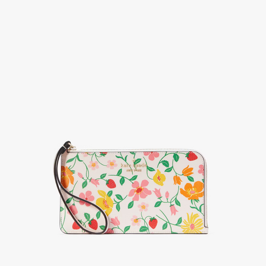 Lucy Garden Medium L-zip Wristlet | Kate Spade