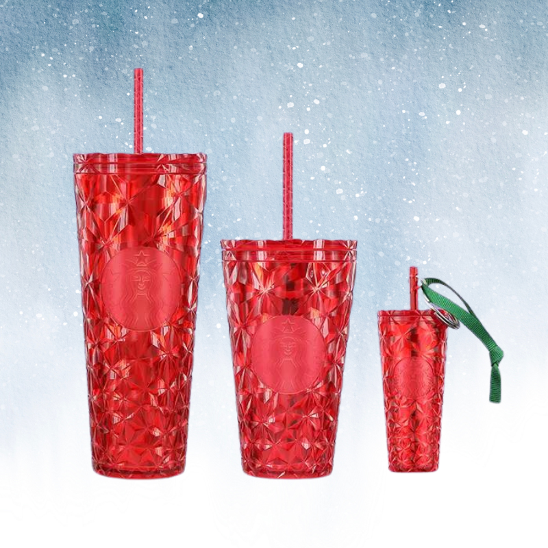 Poinsettia Red Prism Tumbler x Starbucks