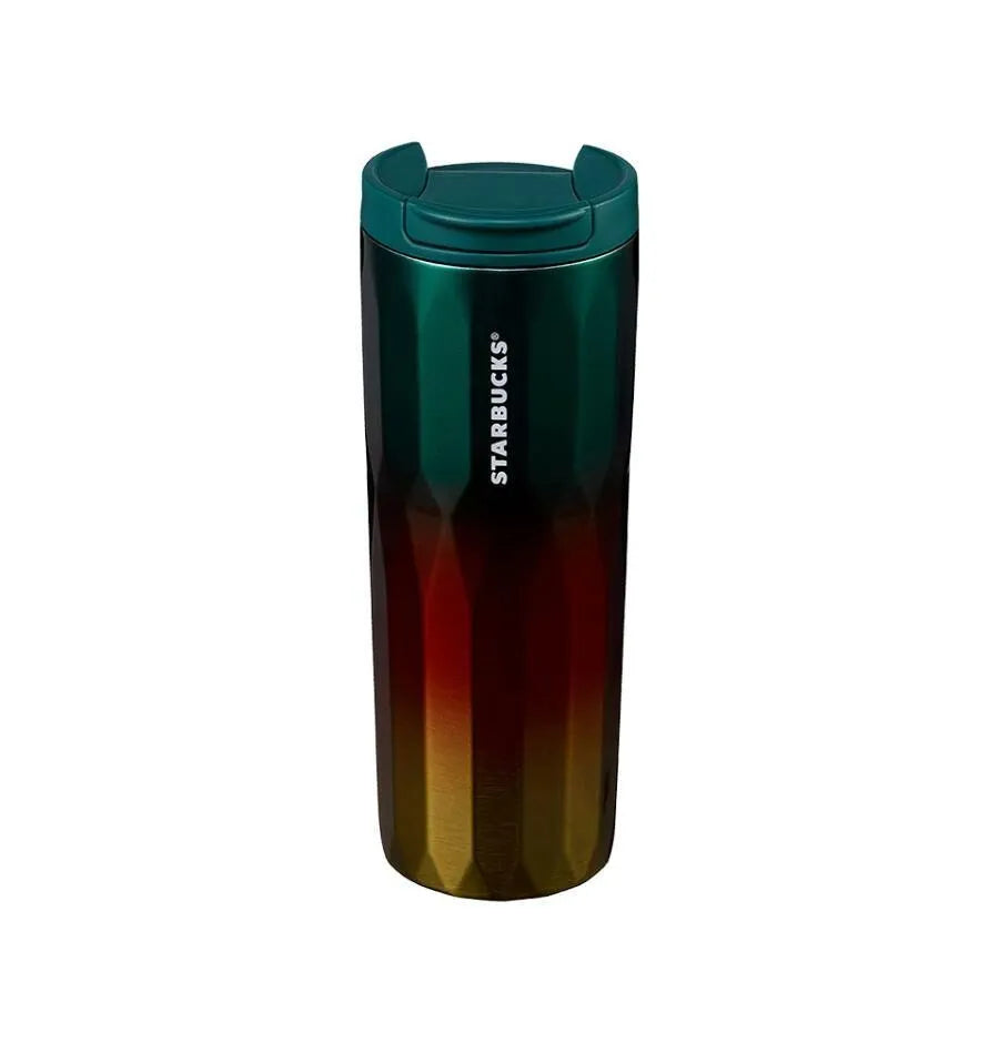 Green/red gradient stainless steel tumbler x Starbucks