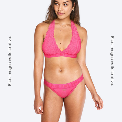 Bikini de encaje con cintura con logo Wear Everywhere