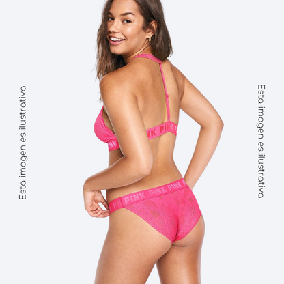 Bikini de encaje con cintura con logo Wear Everywhere