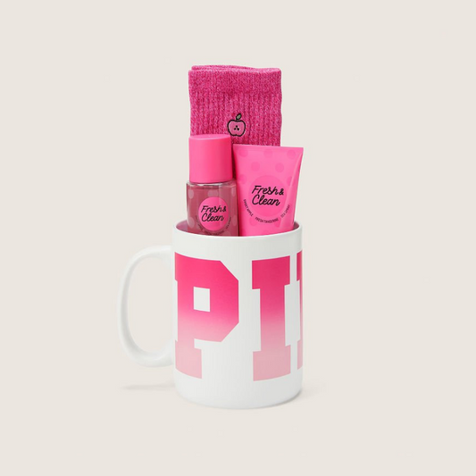 Mug set de regalo con calcetines acogedores Fresh and Clean