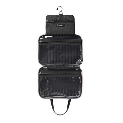 Estuche de viaje de jetsetter con rayas distintivas