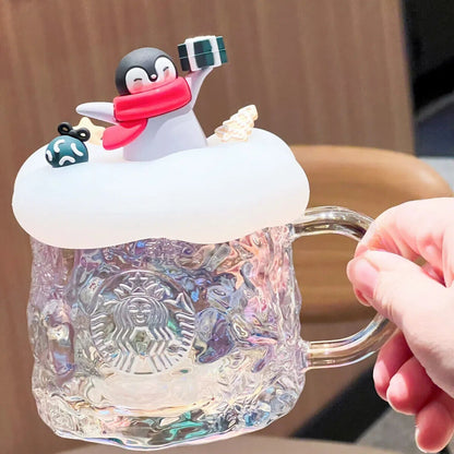 Iridescent Penguin Glass Mug x Starbucks